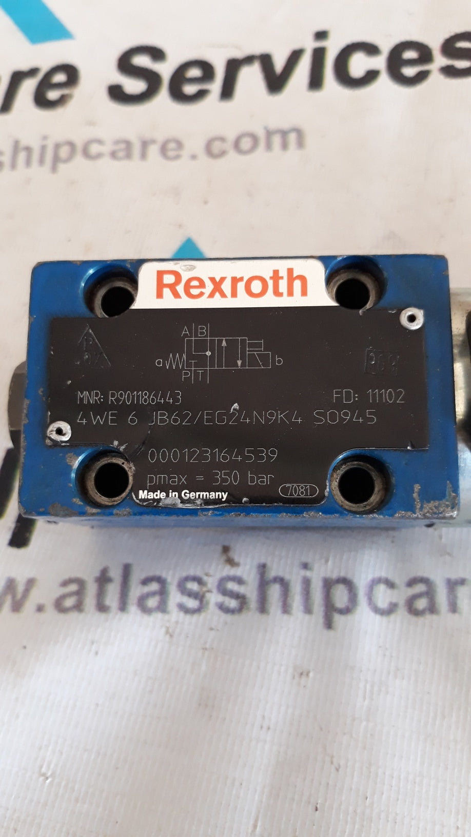 REXROTH HYDRAULICS 4WE 6JB62/EG24N9K4 S0945 SOLENOID OPERATED DIRECTIONAL VALVE