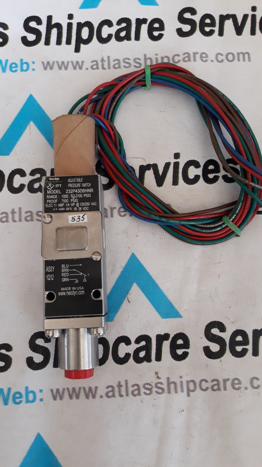 ITT ADJUSTABLE PRESSURE SWITCH 232P4306HNR