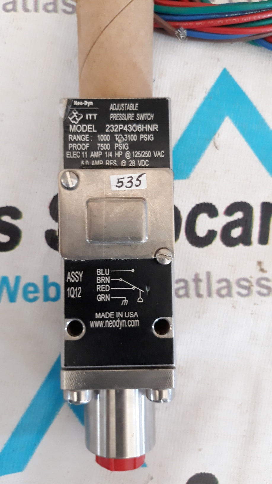 ITT ADJUSTABLE PRESSURE SWITCH 232P4306HNR