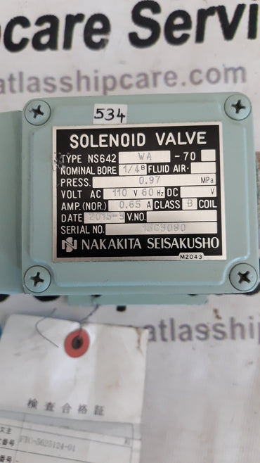 NAKAKITA SEISAKUSHO SOLENOID VALVE NS642WA70