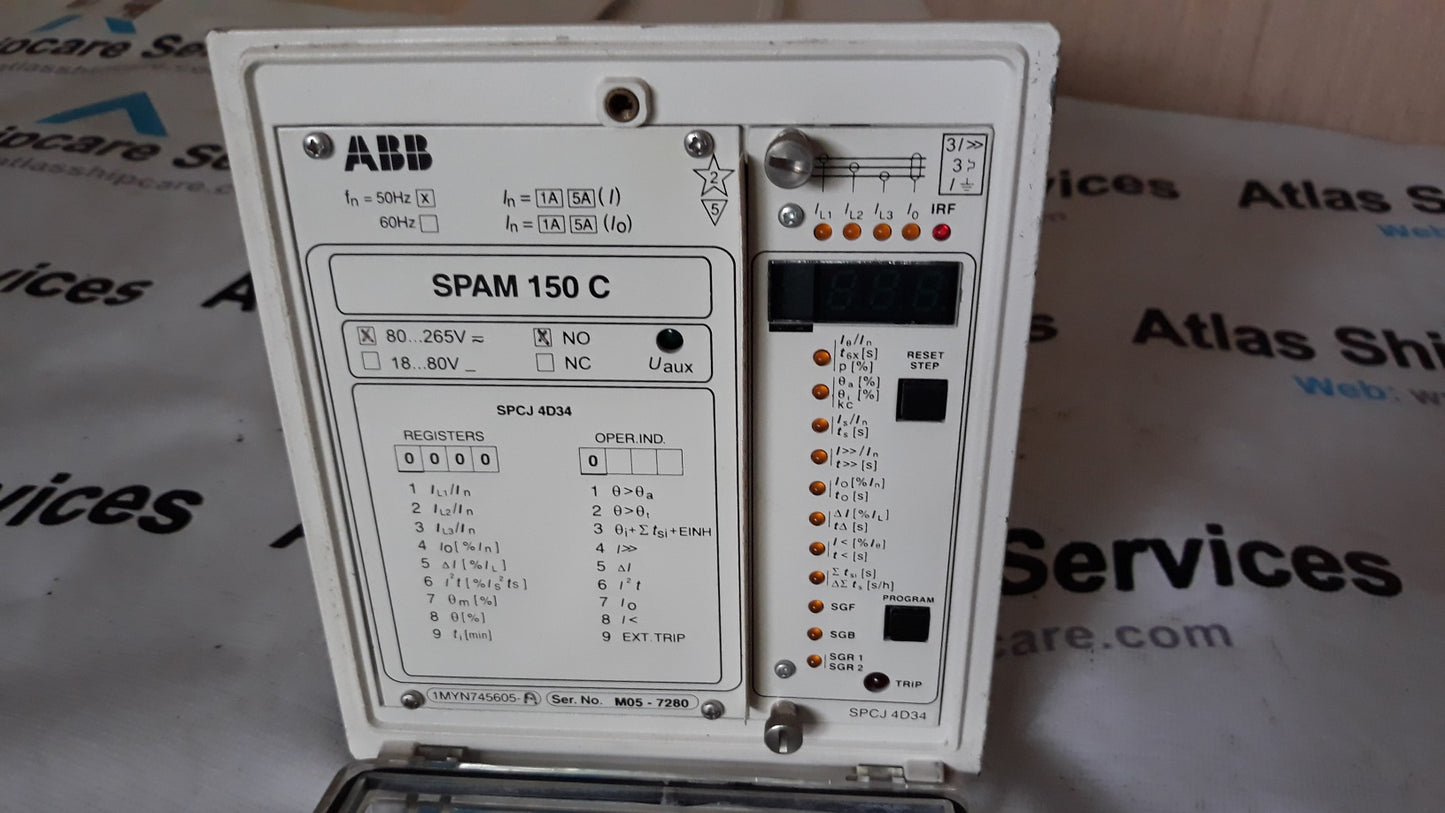 ABB SPAM 150C MOTOR PROTECTION RELAY