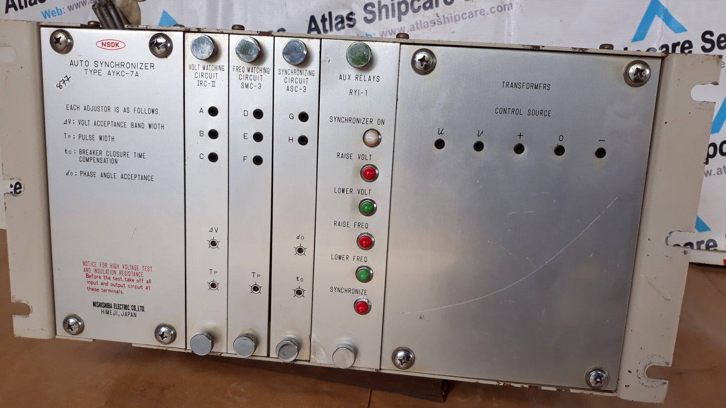 NSDK AUTO SYNCHRONIZER AYKC-7A PANEL