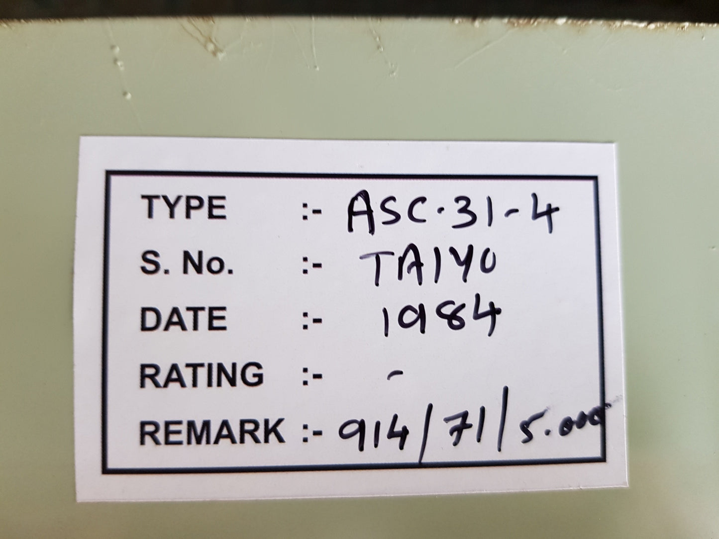 TAIYO AVR ASC-31-4
