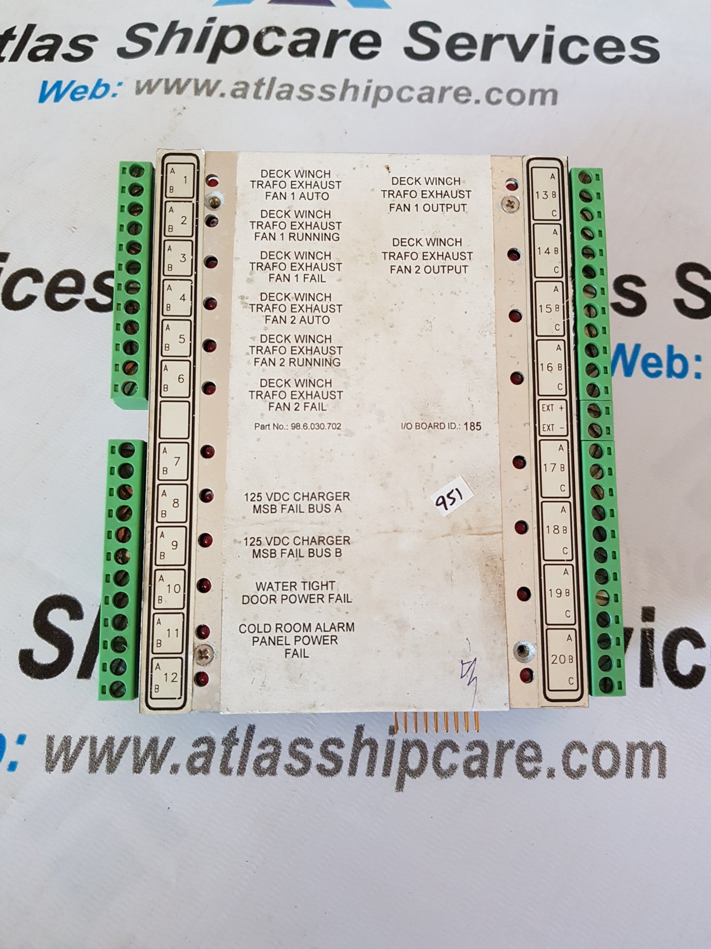 PRAXIS AUTOMATION I/O BOARD 98.6.030.702