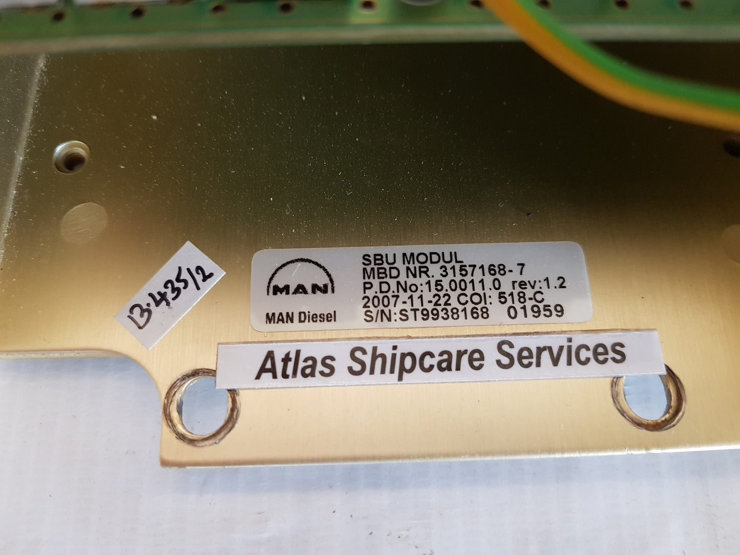 MAN DIESEL SBU MODULE MBD NR 3157168-7