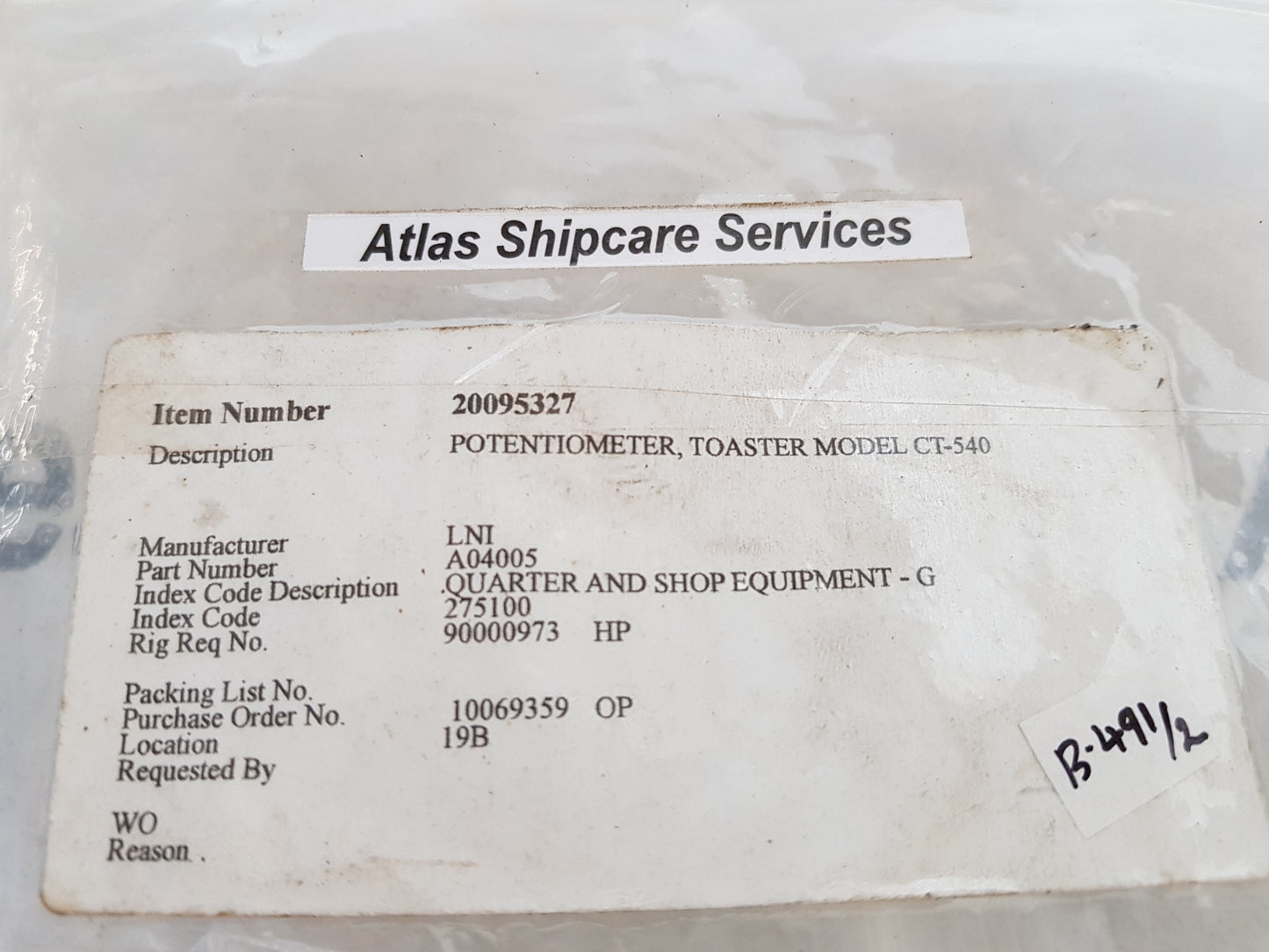 POTENTIONMETER MODEL CT-540