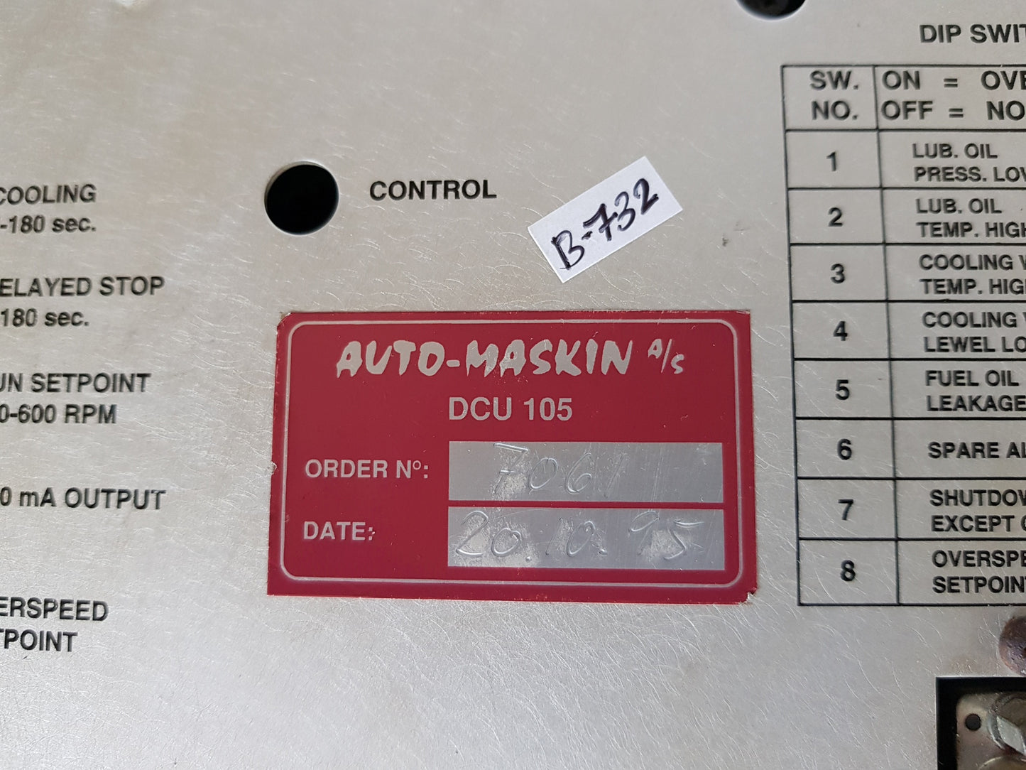 AUTO MASKIN DIESEL CONTROL UNIT DCU 105