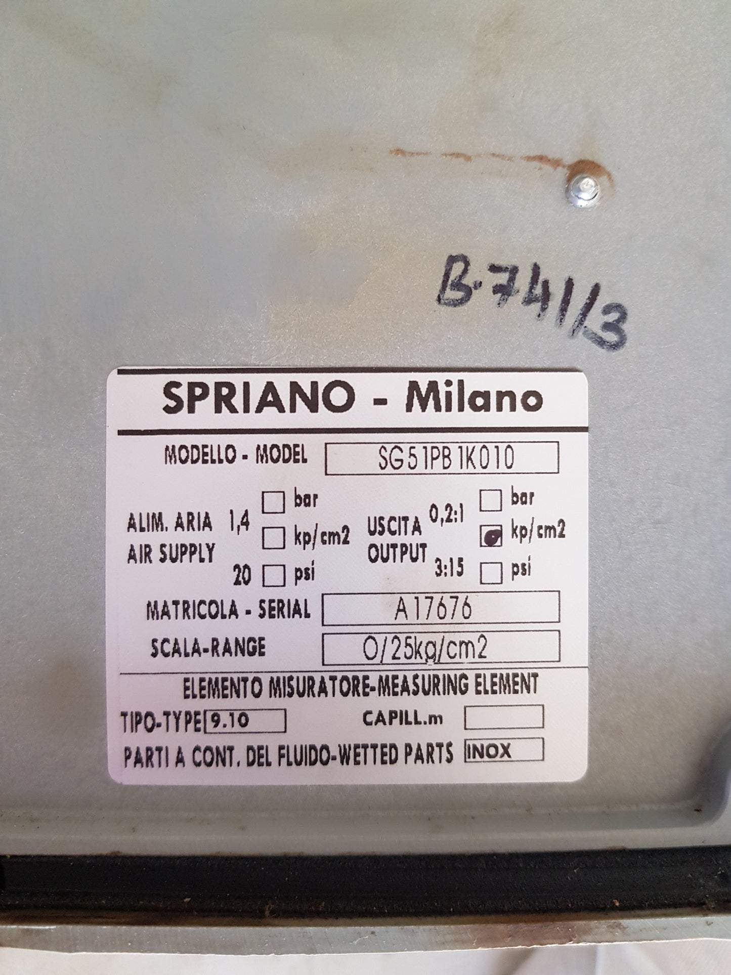 SPRIANO TRANSMITTER SG51PB1K010
