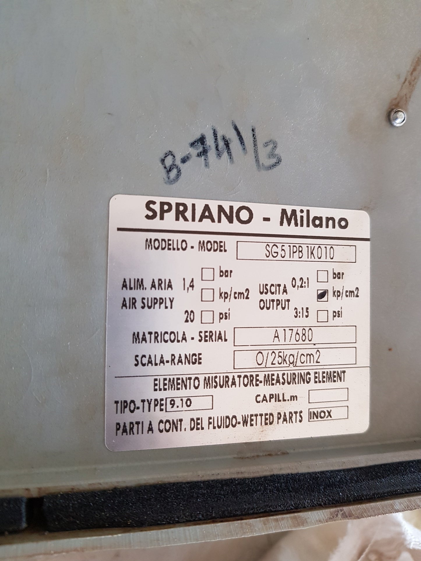 SPRIANO TRANSMITTER SG51PB1K010