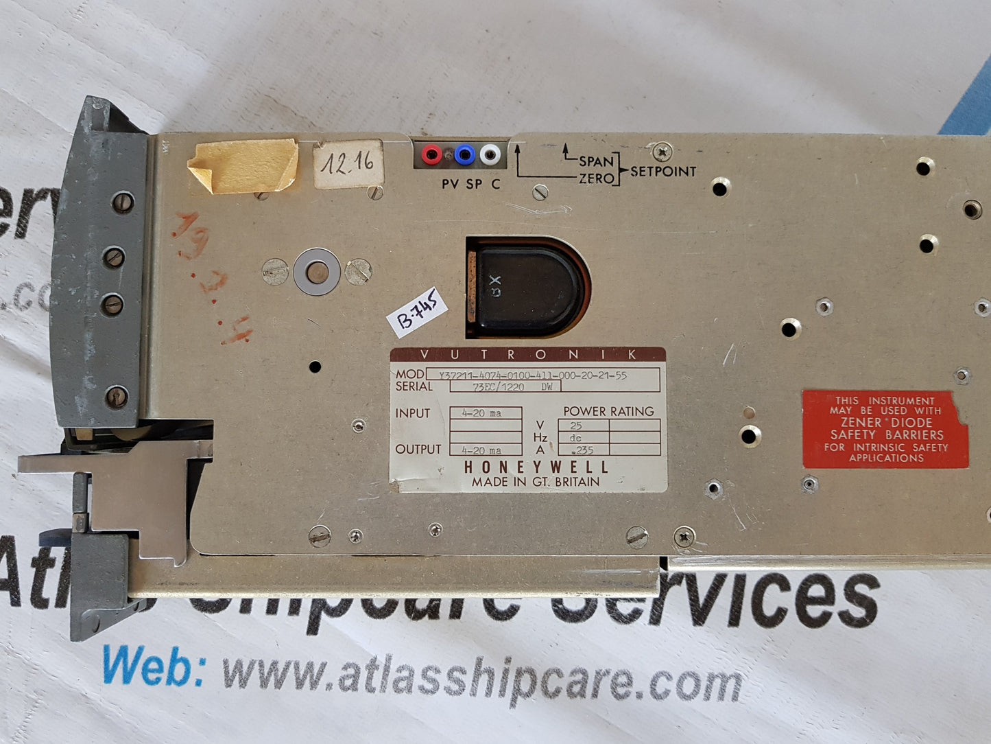 HONEYWELL VUTRONIK Y37211-4074-0100-411-000-20-21-55