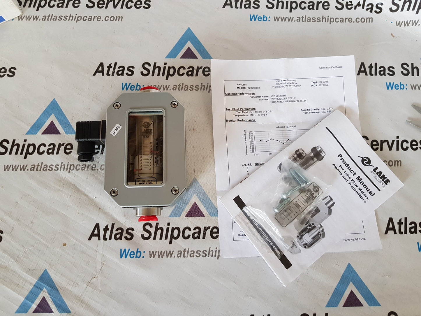 LAKE MONITORS N3S7HT02 GPM RATE TRANSMITTER P/N 4,986,133