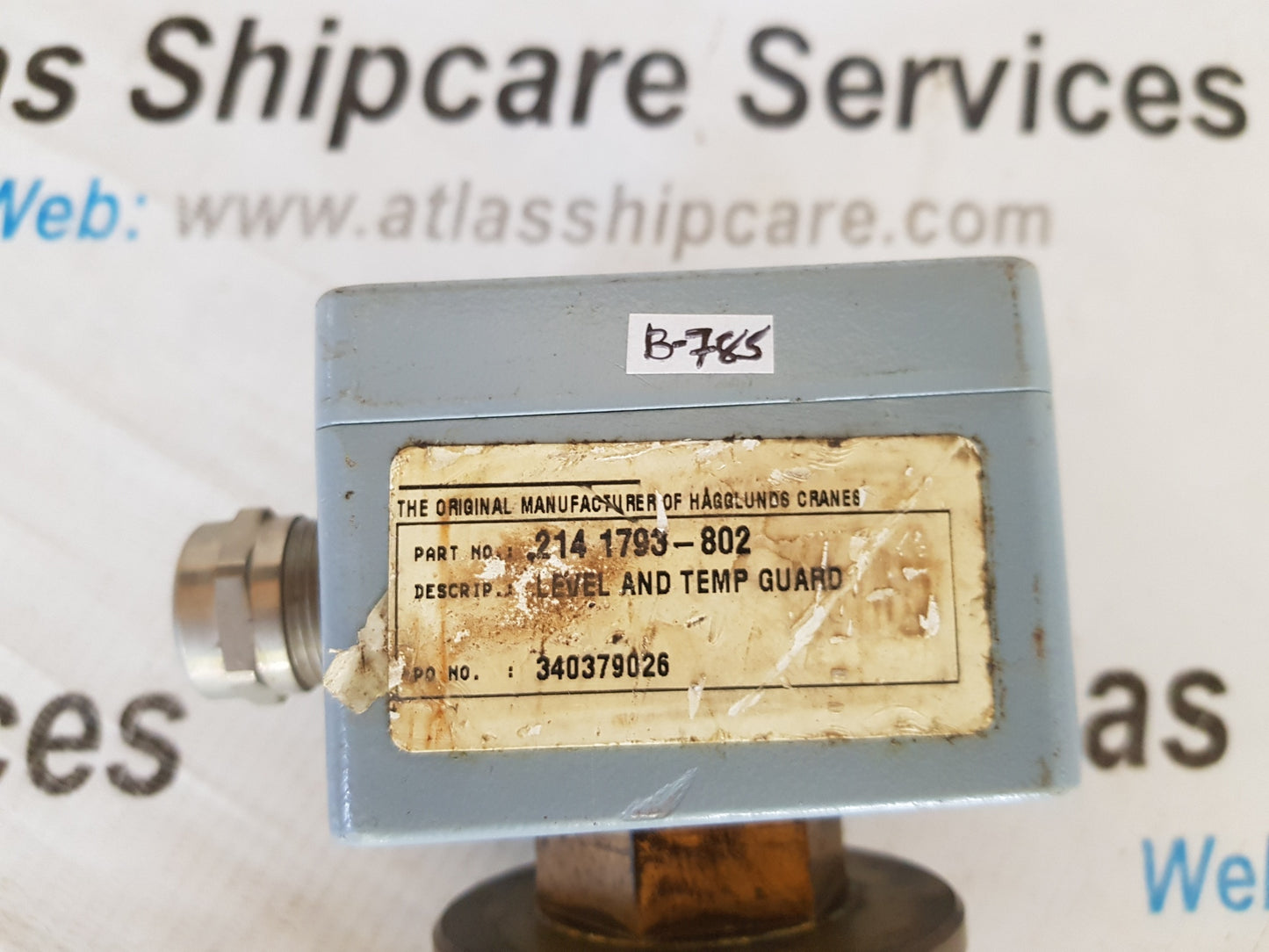 HAGGLUNDS CRANES LEVEL AND TEMP GUARD P/N 214 1793-802