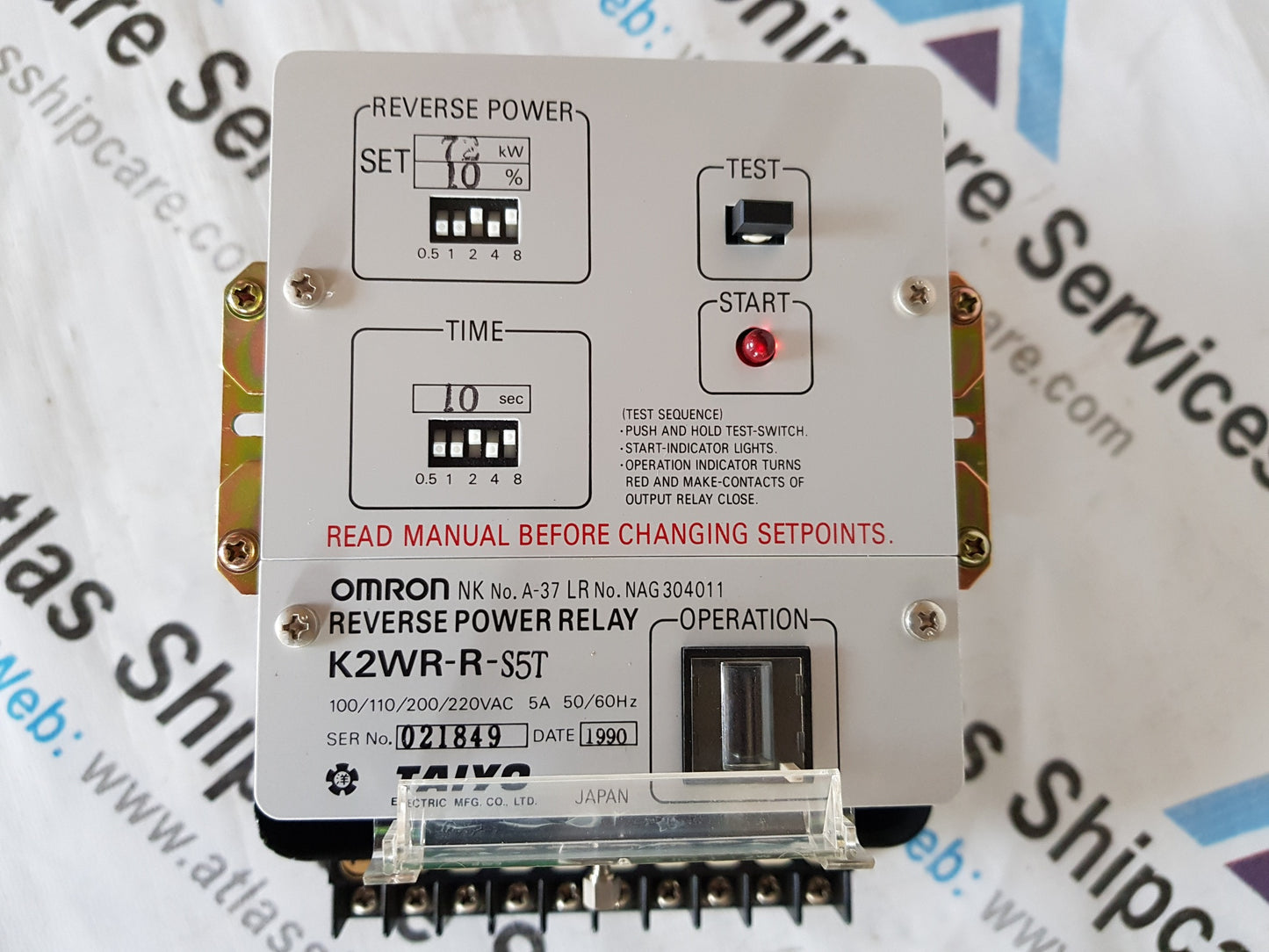 TAIYO REVERSE POWER RELAY K2WR-R-S5T