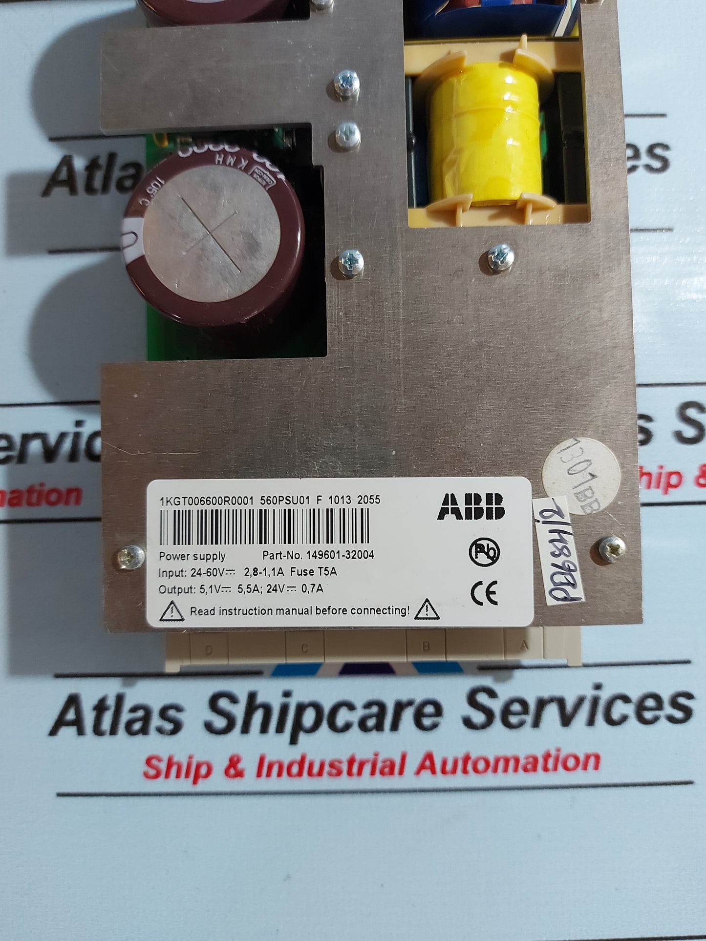 ABB 560PSU01 24-60VDC POWER SUPPLY 1KGT006600R0001 P/N 149601-32004