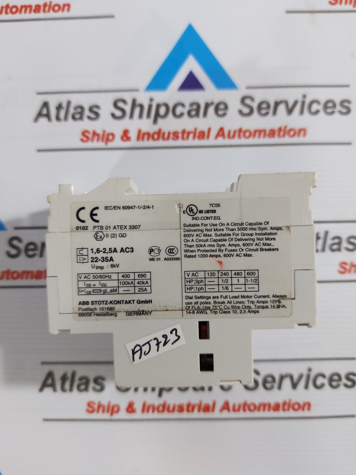 ABB MS325 MOTOR PROTECTION CIRCUIT BREAKER 690V~