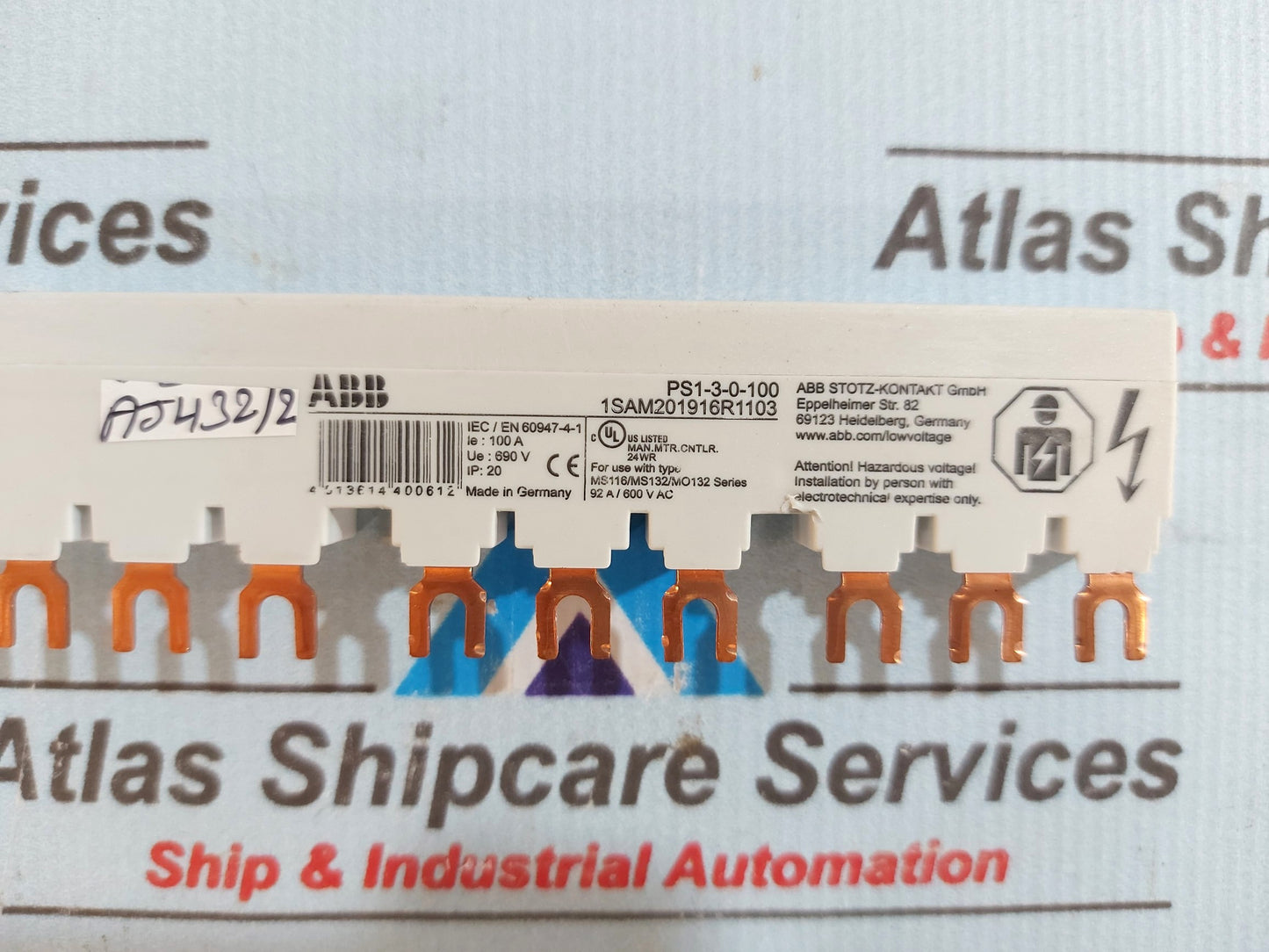 ABB PS1-3-0-100 BUSBAR 100A 690V IP20