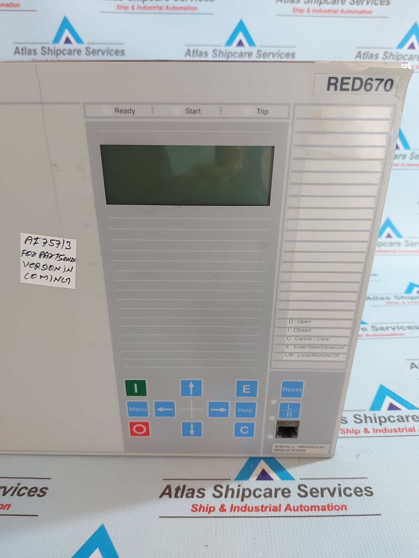 ABB RED670 LINE DIFFERENTIAL PROTECTION IED 1MRK002810-AA