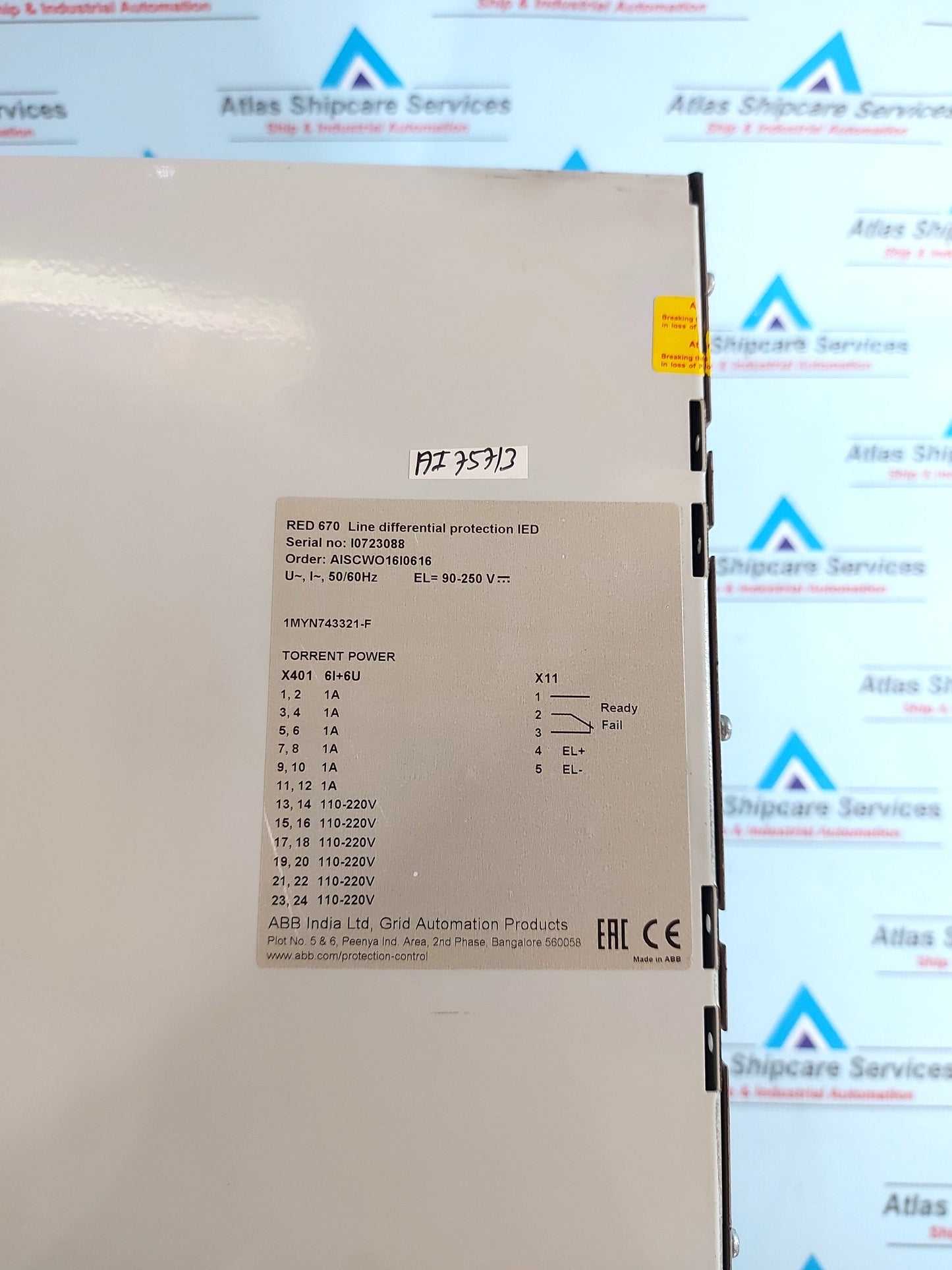 ABB RED670 LINE DIFFERENTIAL PROTECTION IED 1MRK002810-AA