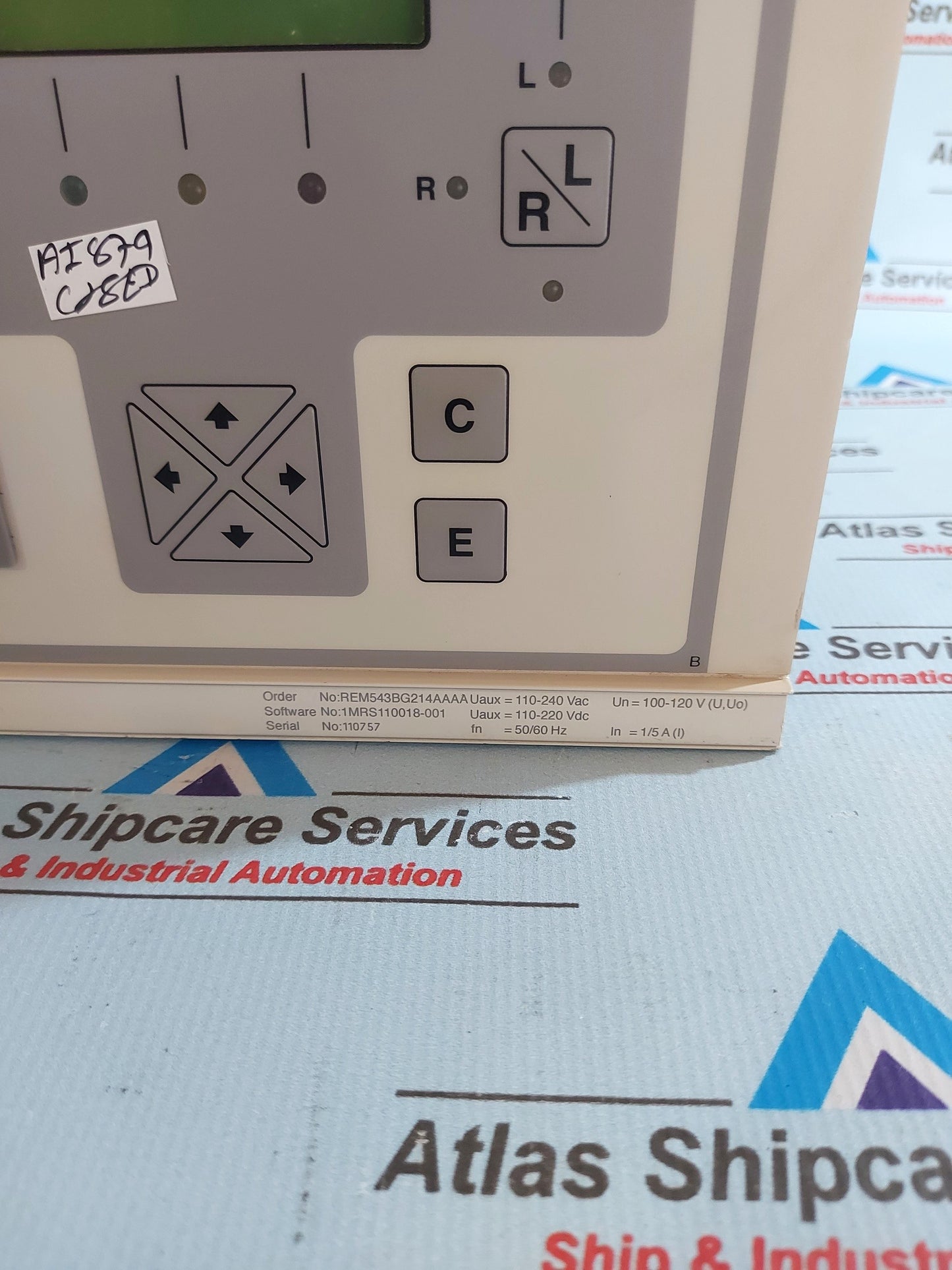 ABB REM 543 MACHINE TERMINAL REM543BG214AAAA
