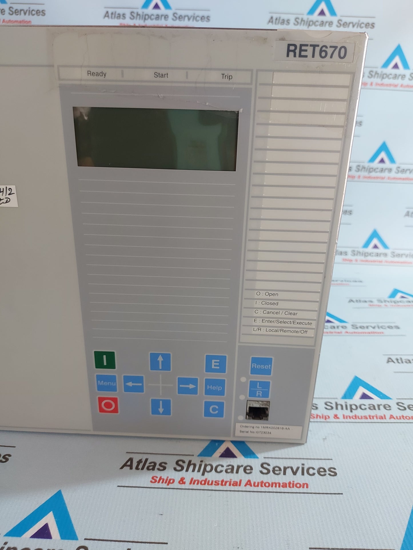 ABB RET670 TRANSFORMER PROTECTION IED 1MRK002816-AA