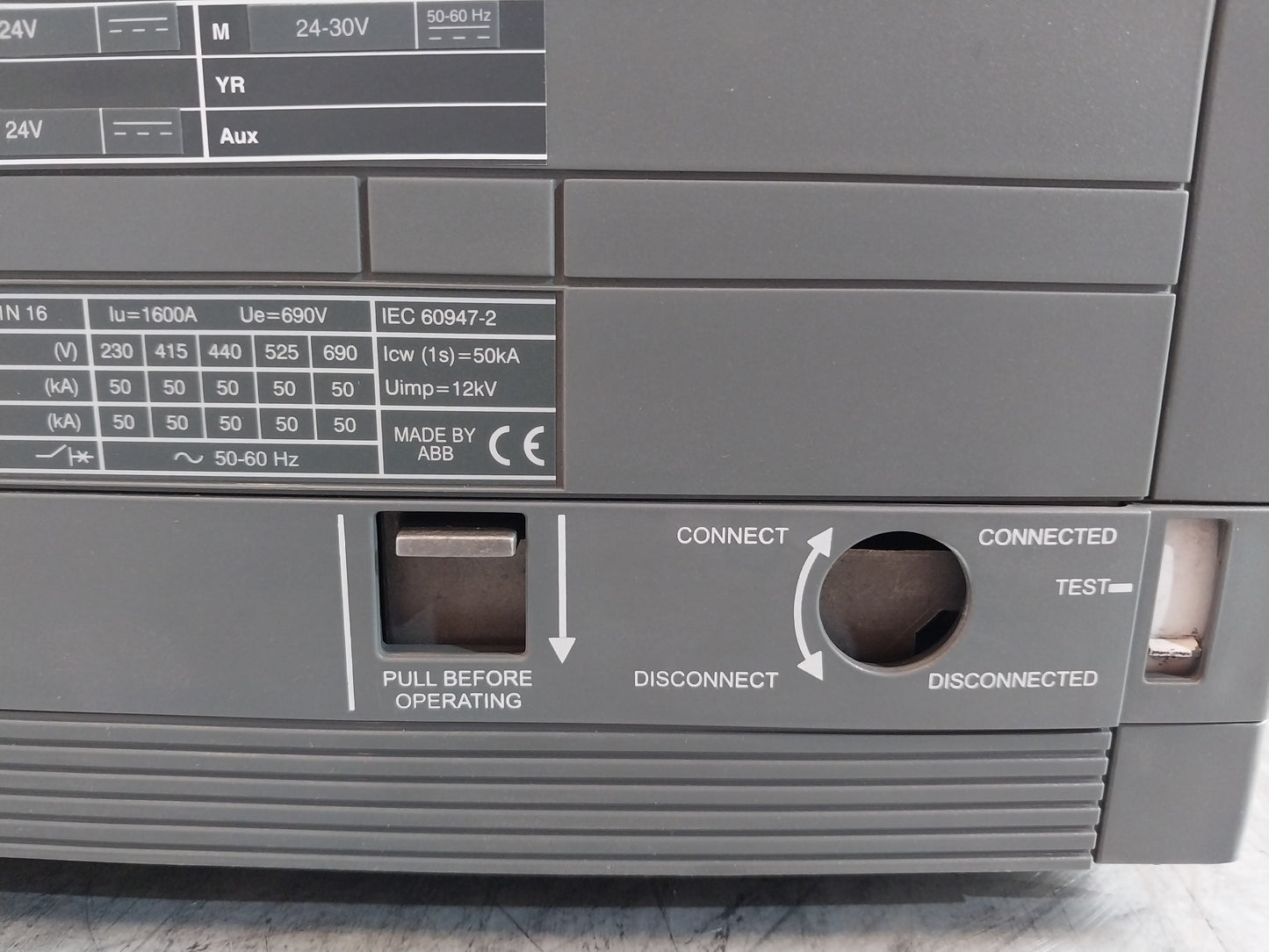 ABB SACE E1N 16 EMAX CIRCUIT BRAKER 1600A 690V SACE PR121/P