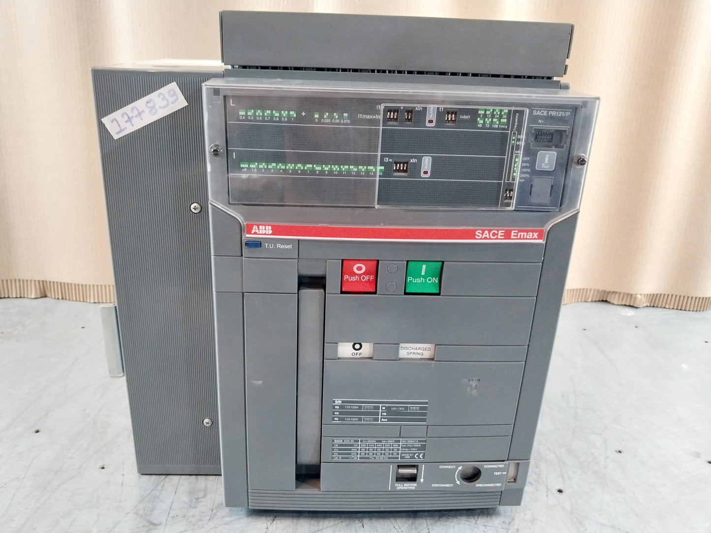 ABB SACE E2N 20 Emax CIRCUIT BREAKER 2000A SACE PR121/P