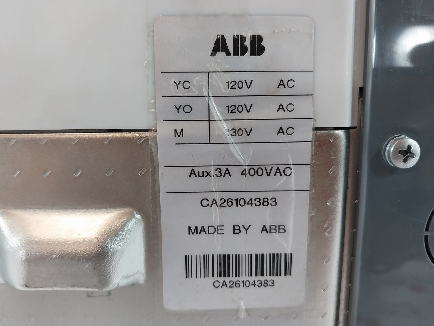 ABB SACE E2N 20 Emax CIRCUIT BREAKER 2000A SACE PR121/P