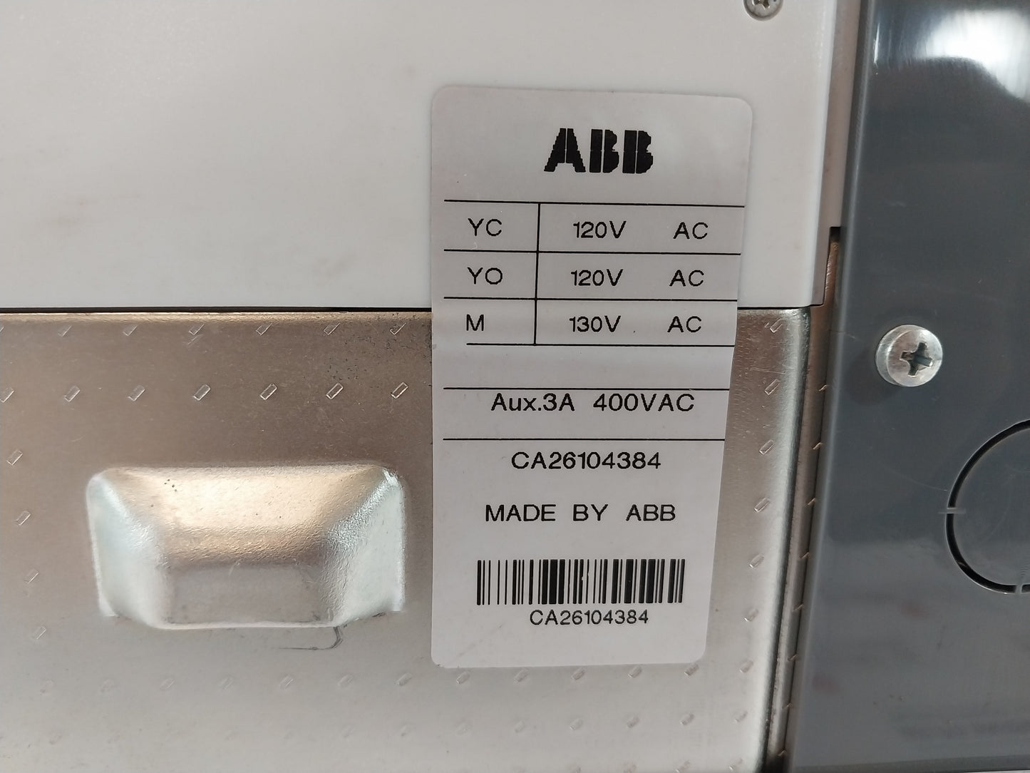 ABB SACE E2S20 AIR CIRCUIT BREAKER 2000A 690V SACE PR121/P