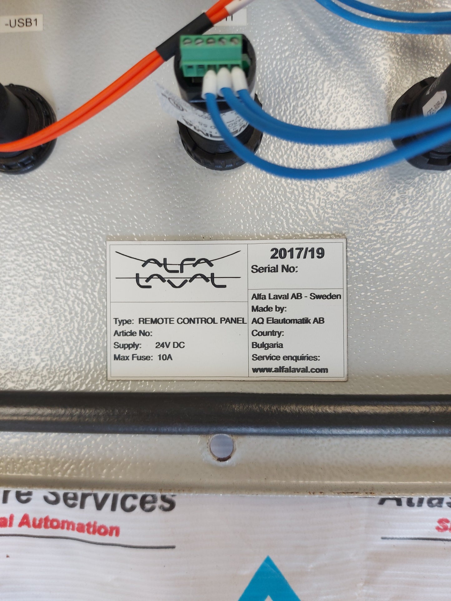 ALFA LAVAL REMOTE CONTROL PANEL 640001601