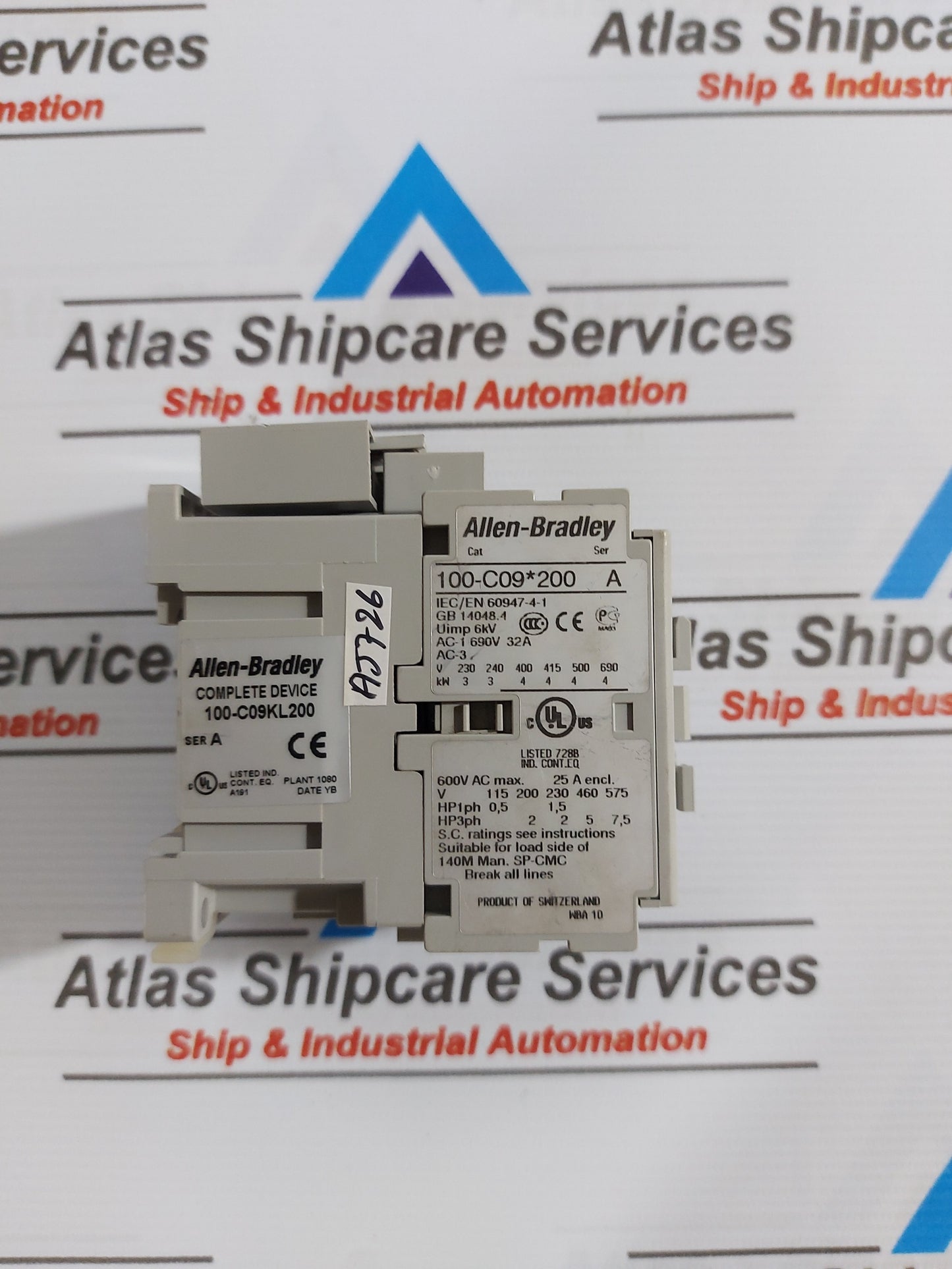 ALLEN-BRADLEY 100-C09*200 SER.A CONTACTOR RELAY 690V 32A