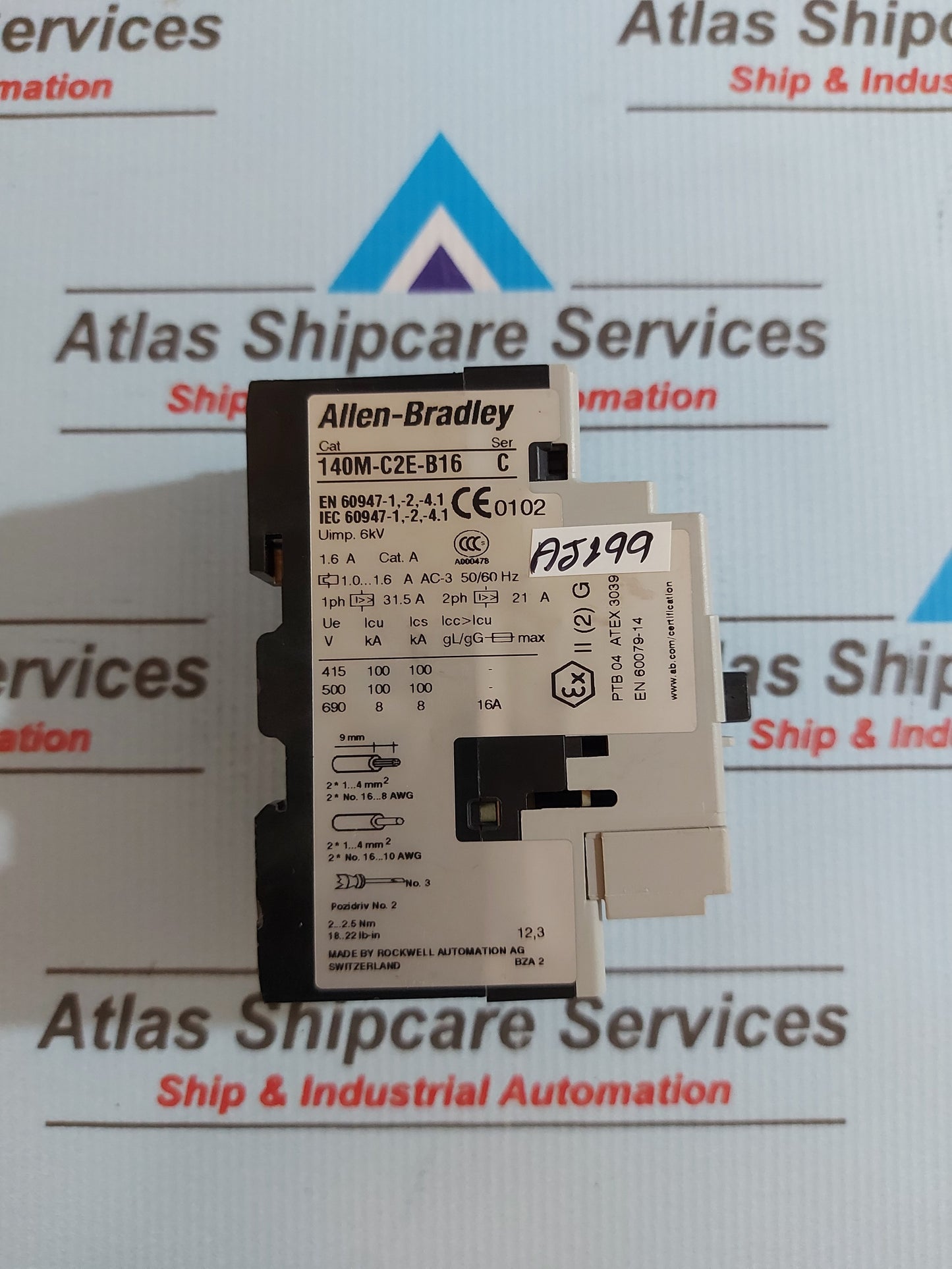 ALLEN-BRADLEY 140M-C2E-B16 SERIES C MOTOR PROTECTION CIRCUIT BREAKER