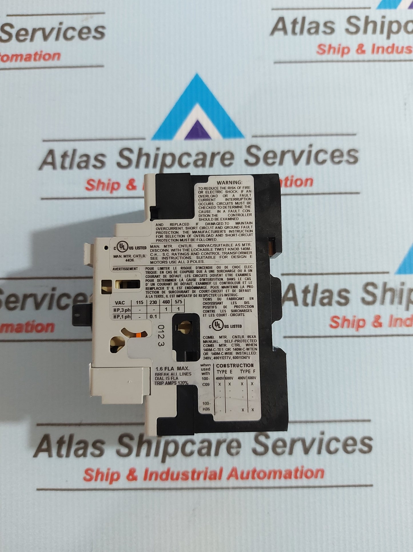 ALLEN-BRADLEY 140M-C2E-B16 SERIES C MOTOR PROTECTION CIRCUIT BREAKER