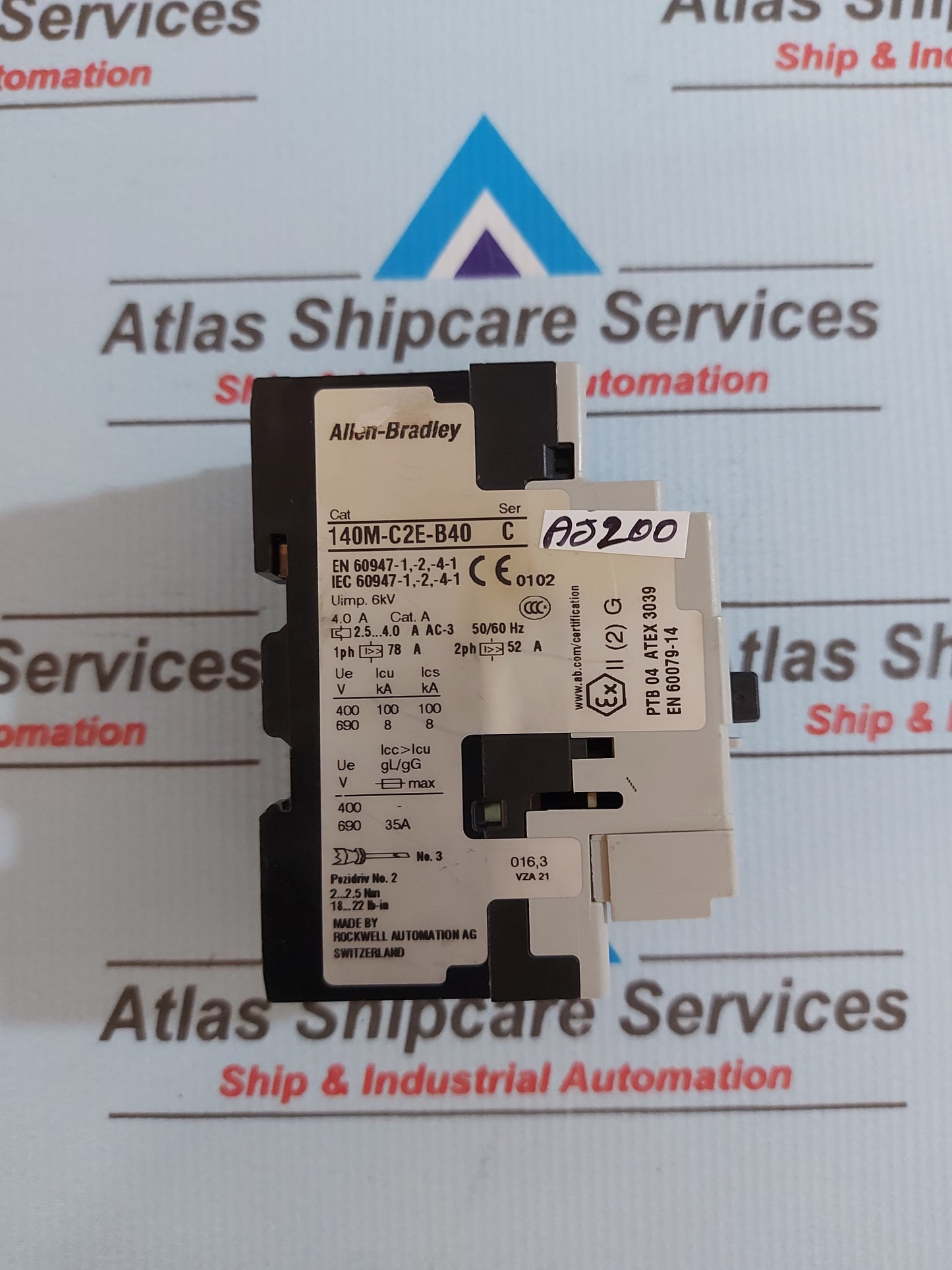 ALLEN-BRADLEY 140M-C2E-B40 SERIES C MOTOR PROTECTION CIRCUIT BREAKER