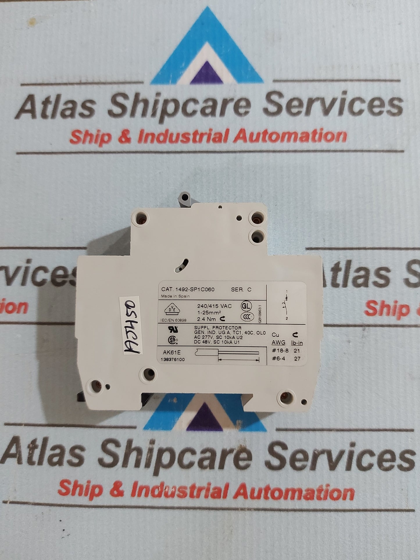 ALLEN-BRADLEY 1492-SP1C060 SER.C CIRCUIT BREAKER 6A 1 POLE