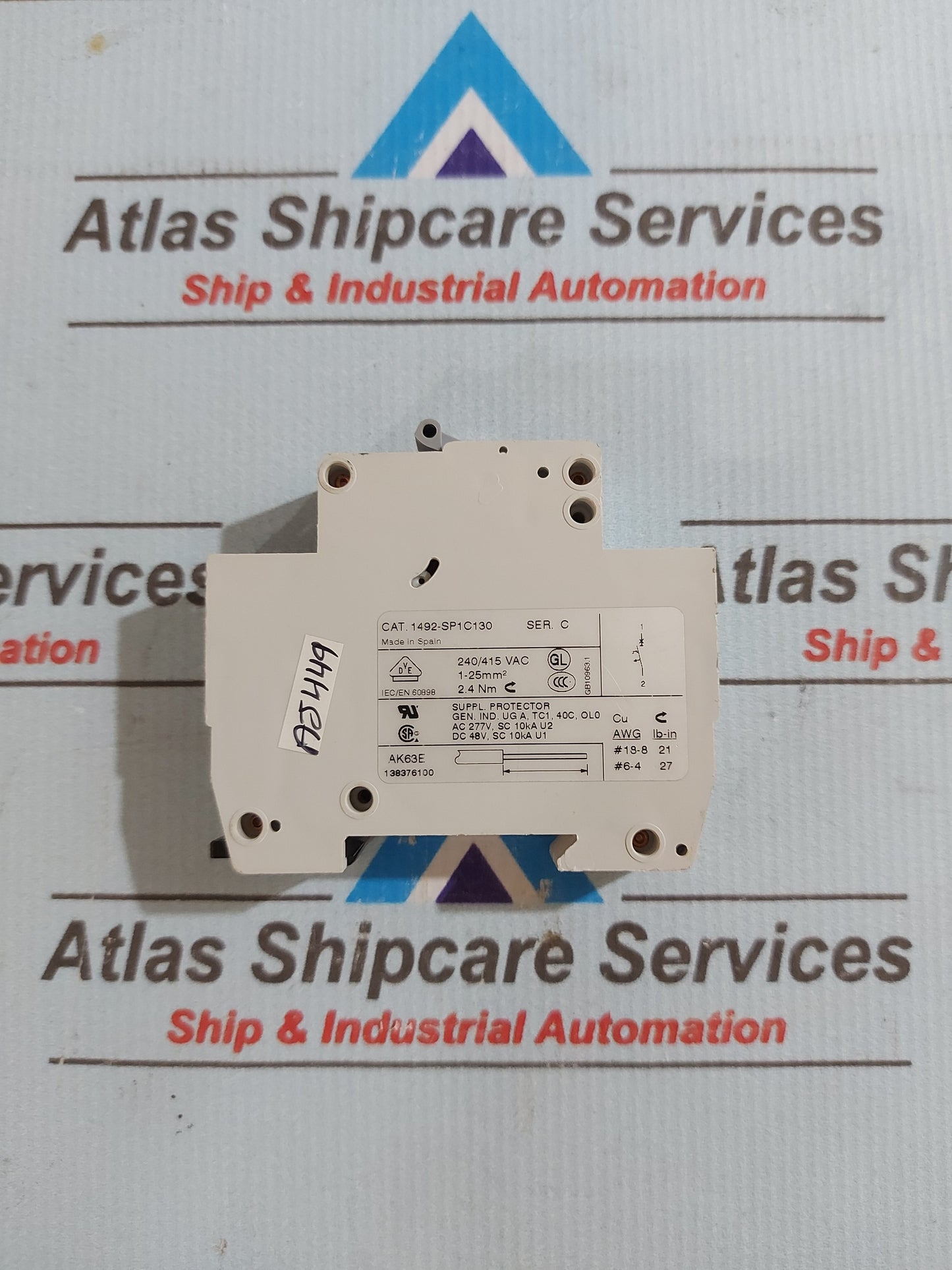 ALLEN-BRADLEY 1492-SP1C130 SER.C CIRCUIT BREAKER 13A 1 POLE