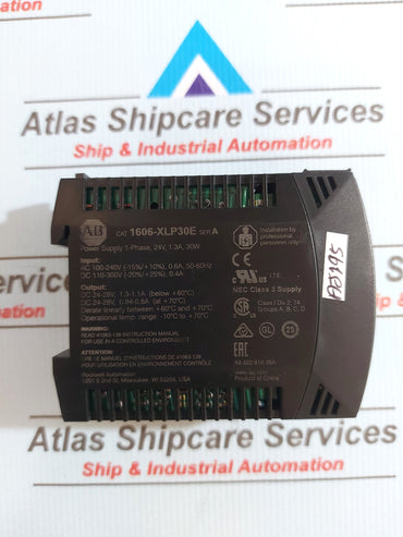 ALLEN-BRADLEY 1606-XLP30E POWER SUPPLY 1-PHASE 24V 1.3A 30W