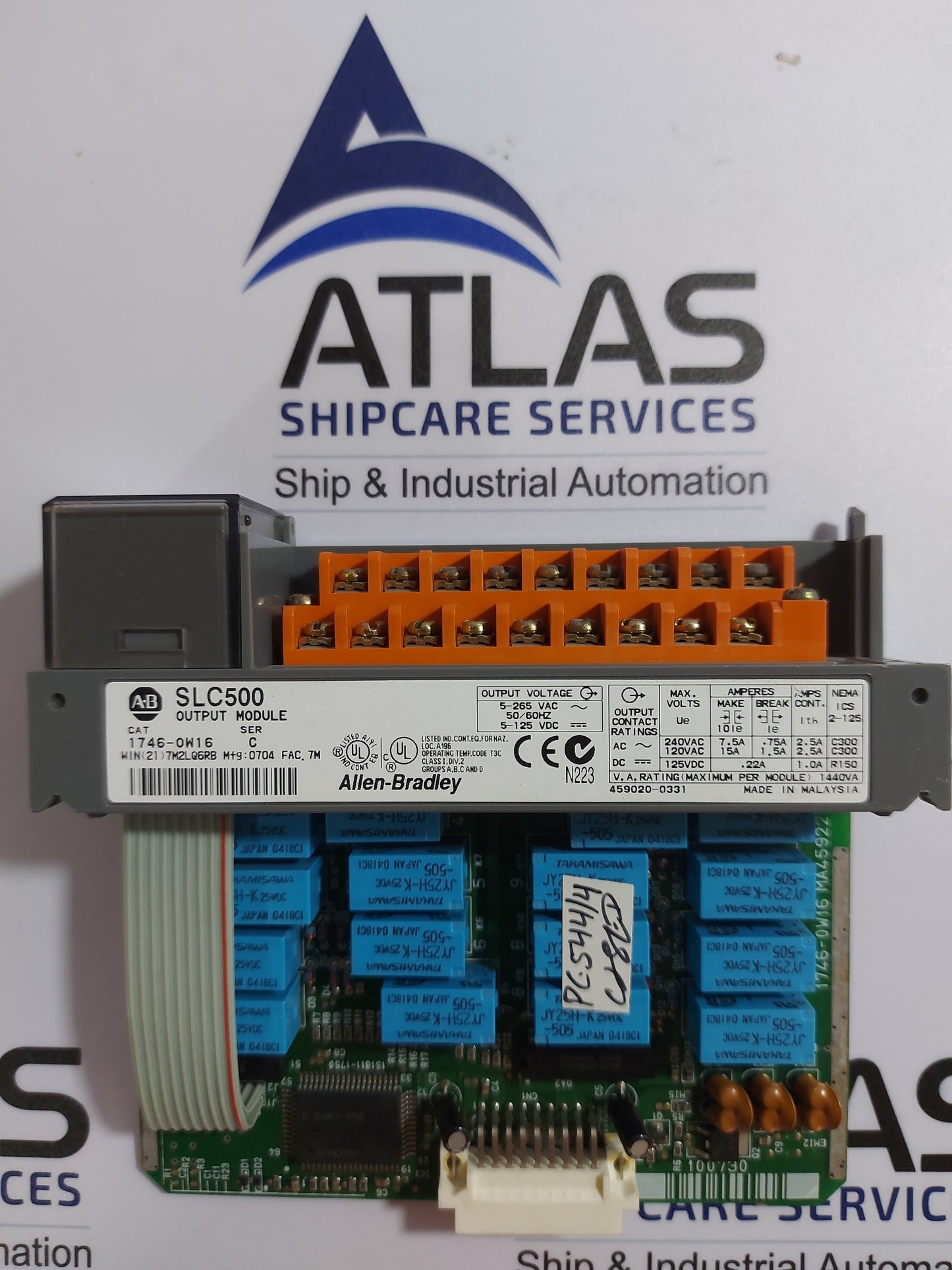 ALLEN-BRADLEY 1746-0W16 SER.C SLC500 OUTPUT MODULE