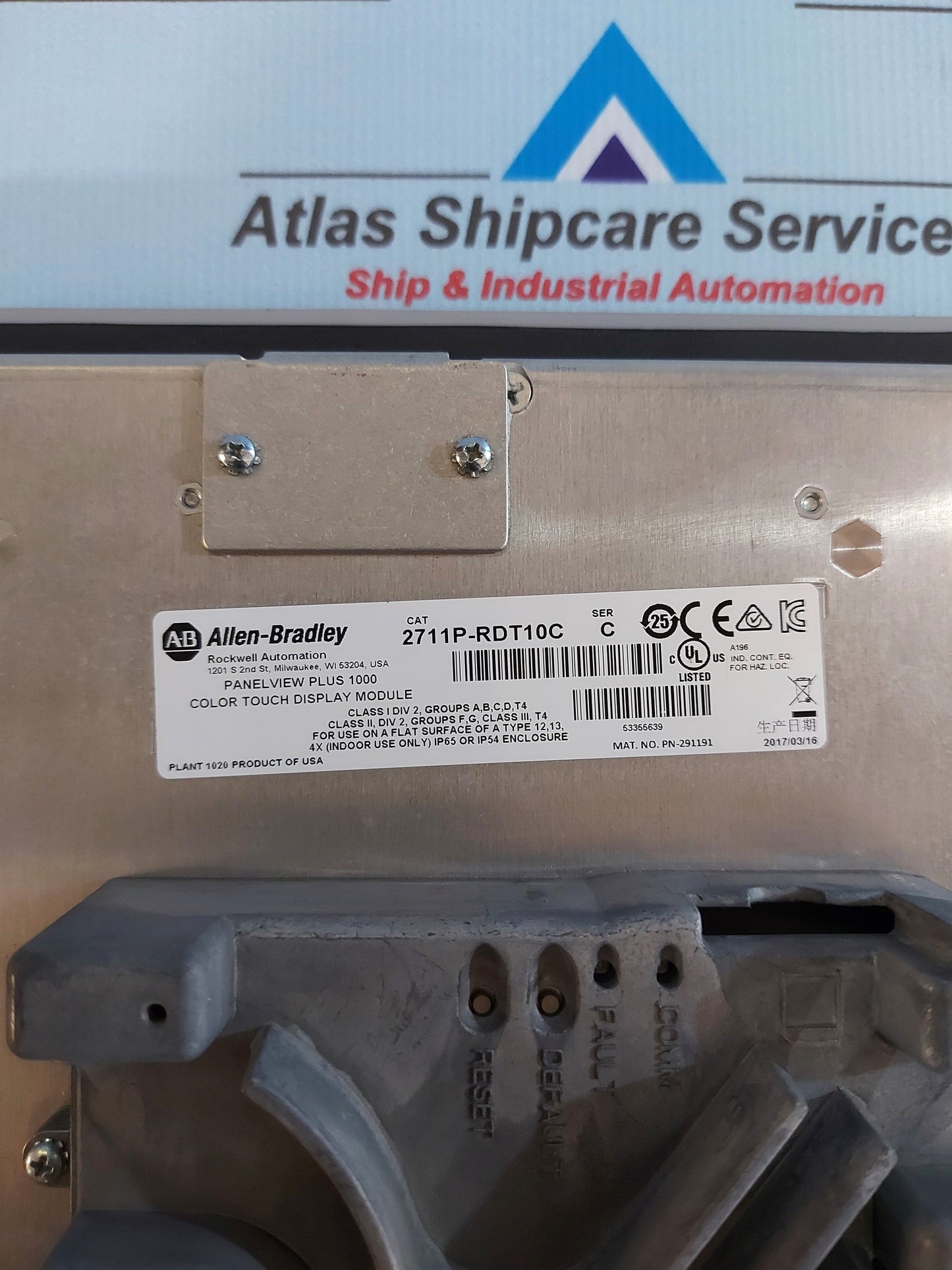 ALLEN-BRADLEY 2711P-RDT10C COLOR TOUCH DISPLAY MODULE