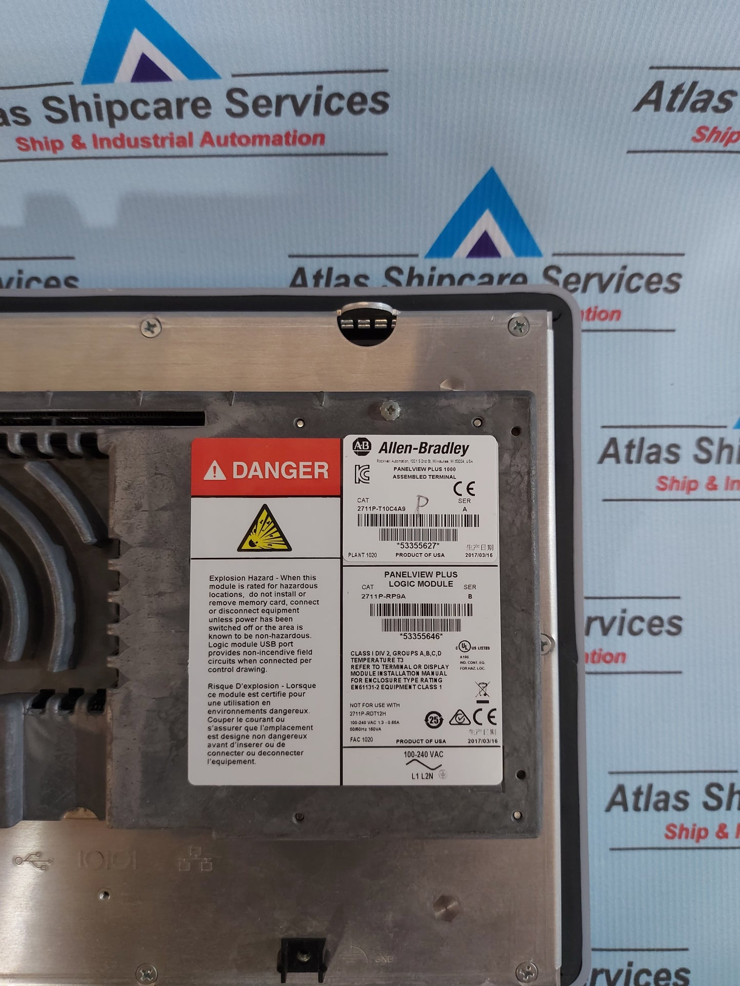 ALLEN-BRADLEY 2711P-RDT10C COLOR TOUCH DISPLAY MODULE