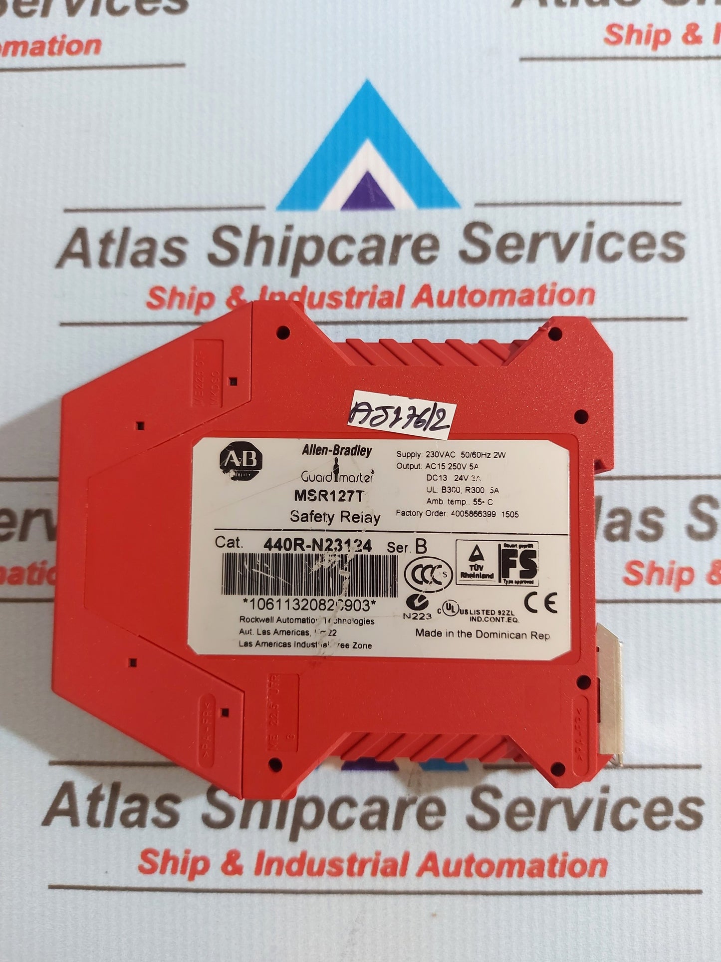 ALLEN-BRADLEY 440R-N23124 GUARDMASTER SAFETY INTERLOCK RELAY MSR127T