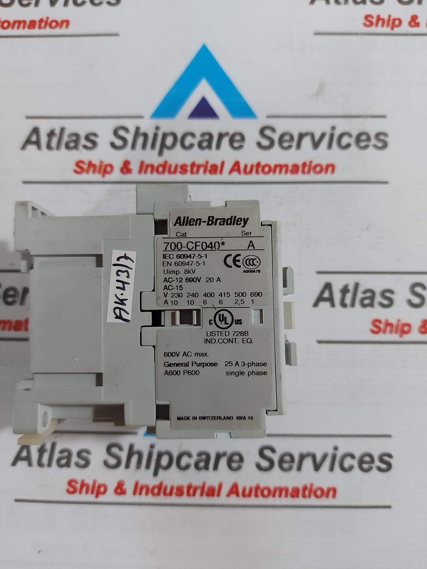 ALLEN-BRADLEY 700-CF040* SER.A CONTACTOR POWER CONTROL RELAY
