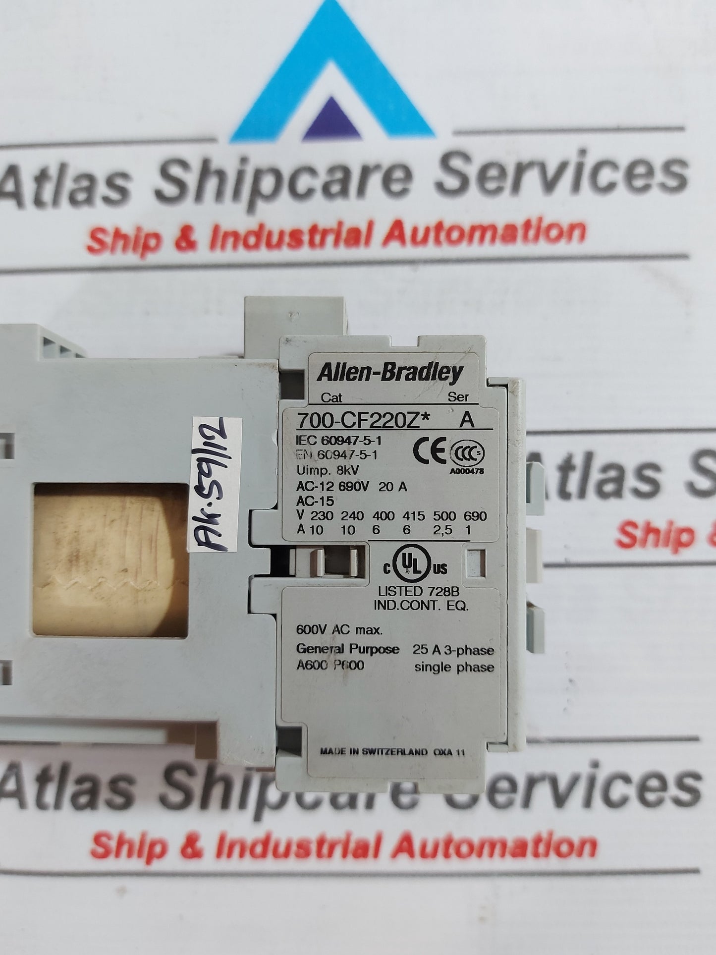 ALLEN-BRADLEY 700-CF220Z* SER.A CONTACTOR