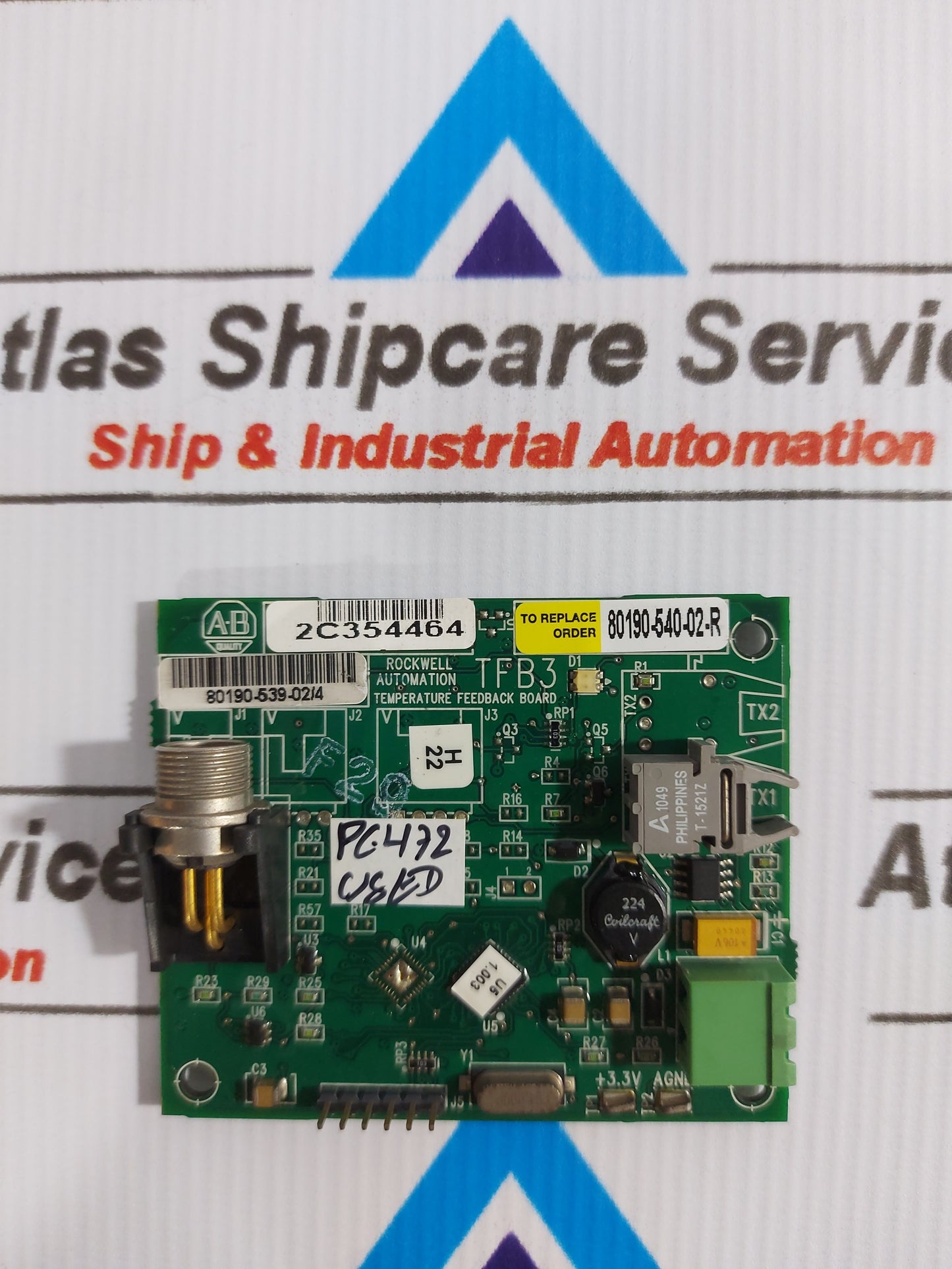 ALLEN-BRADLEY 80190-539-02/4 TEMPERATURE FEEDBACK BOARD