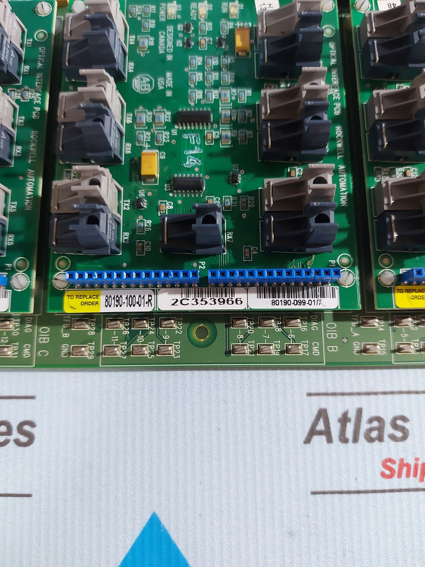 ALLEN-BRADLEY 80190-600-01-R OPTICAL INTERFACE BASE BOARD