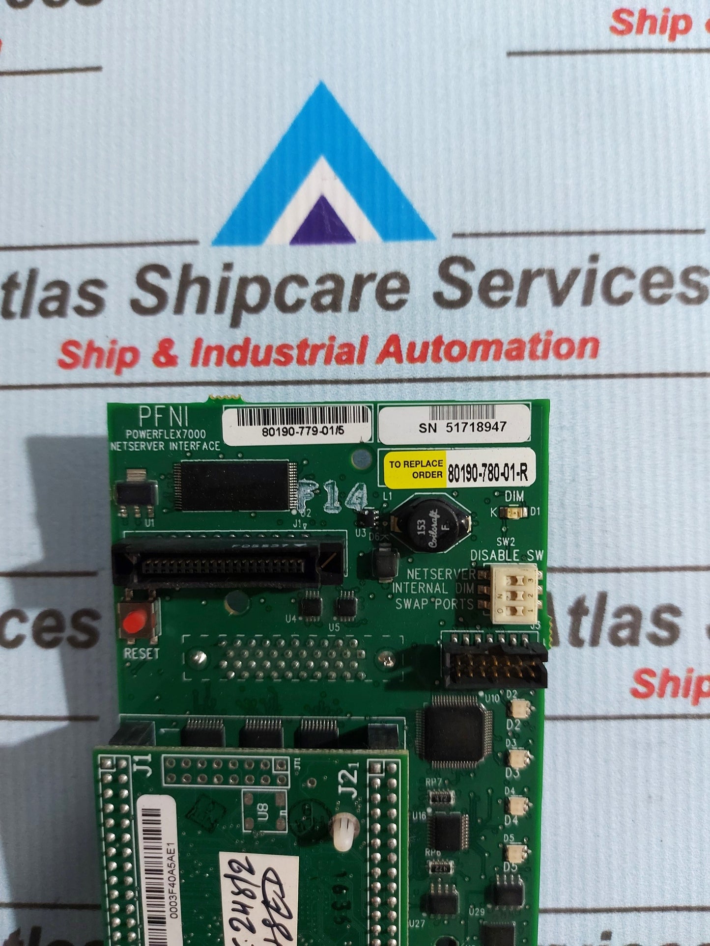ALLEN-BRADLEY 80190-780-01-R NETSERVER INTERFACE BOARD 80190-779-01/5