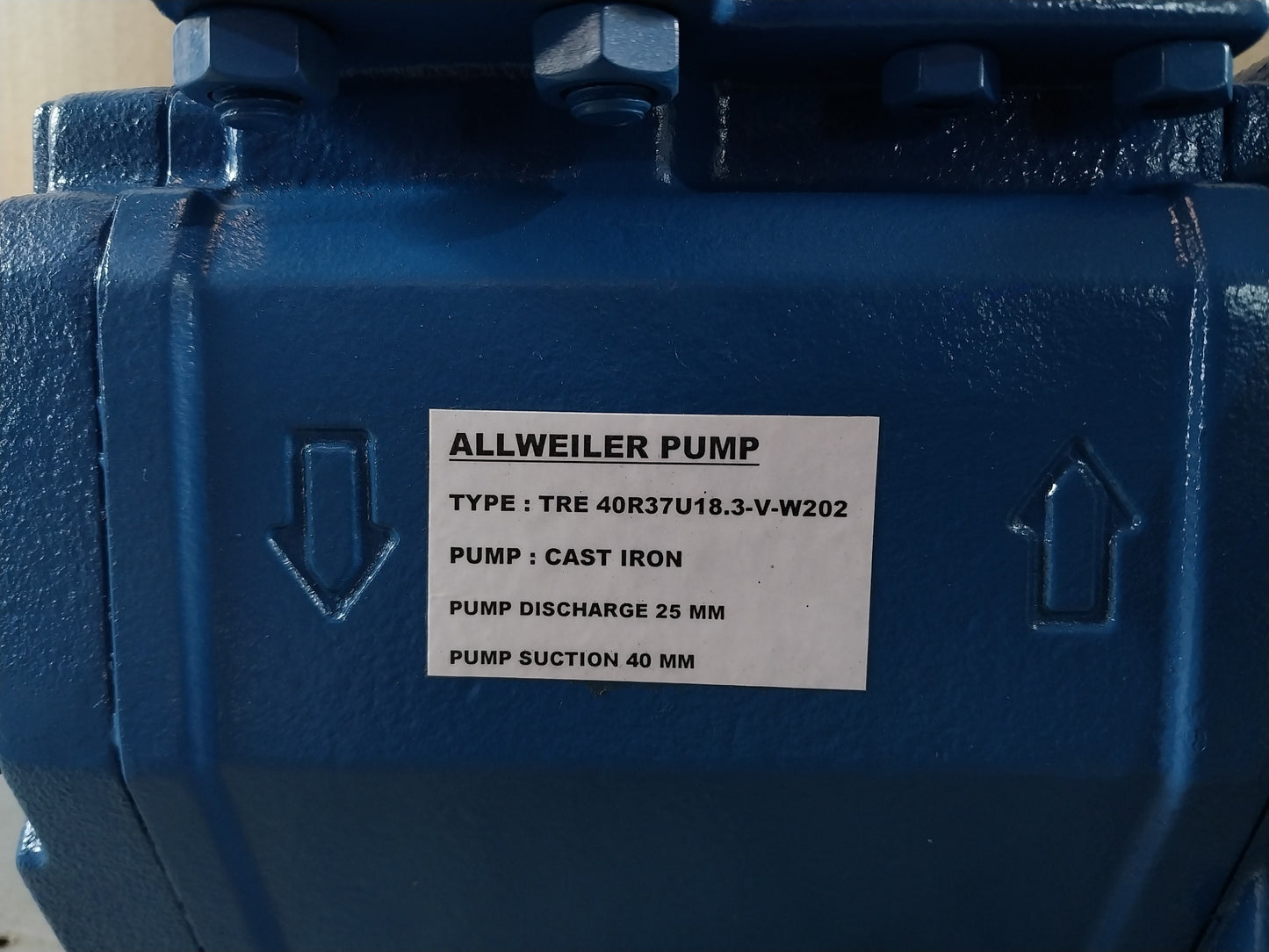 ALLWEILER TRE 40R37U18.3-V-W202 PUMP