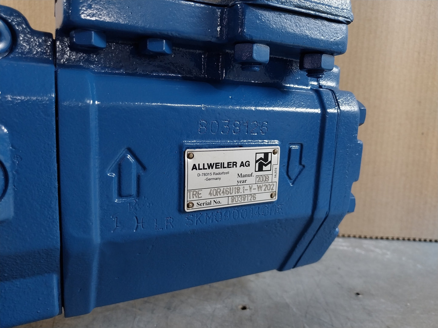 ALLWEILER TRE 40R46U18.1-Y-W202 PUMP