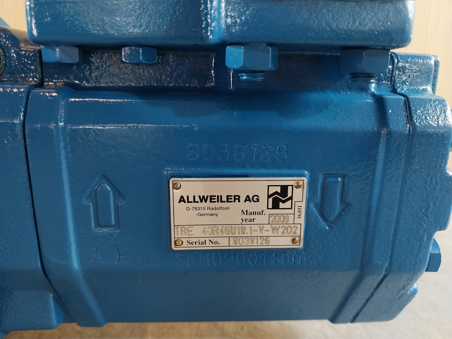 ALLWEILER TRE 40R46U18.1-Y-W202 PUMP