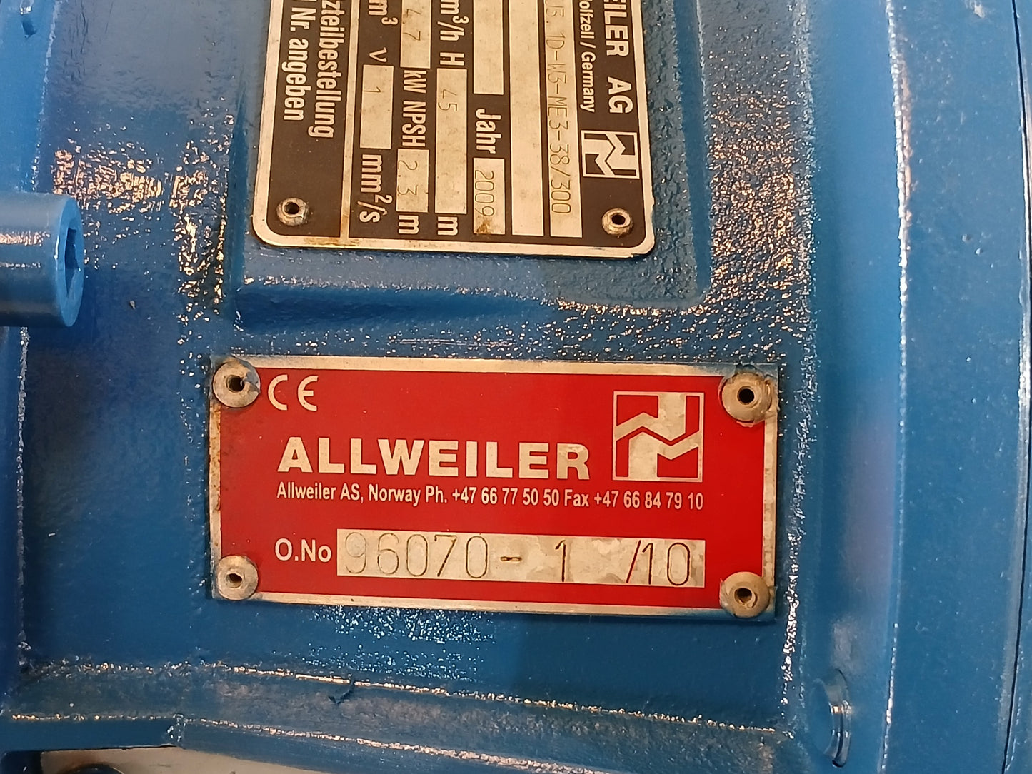 ALLWIELER NB32-160 U3.1D-W3-ME3-38/300 Ø 151 CENTRIFUGAL MONOBLOCK PUMP 3500 RPM