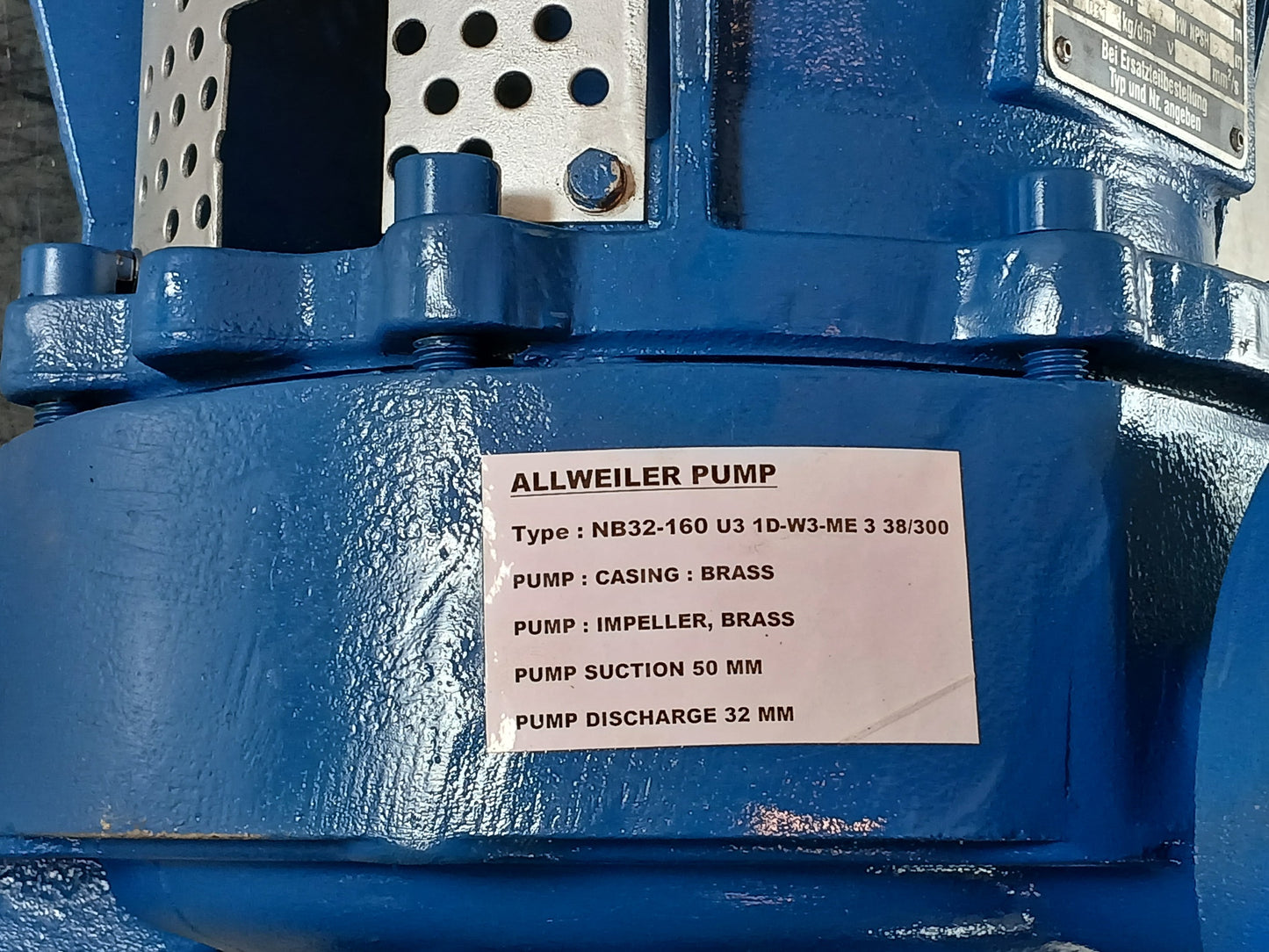 ALLWIELER NB32-160 U3.1D-W3-ME3-38/300 Ø 151 CENTRIFUGAL MONOBLOCK PUMP 3500 RPM